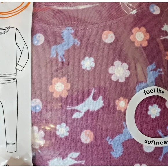 Girls Set of 5 Cotton 2 Piece Snug Fit Pajama Sets Toddler 2T NEW - Picture 5 of 9